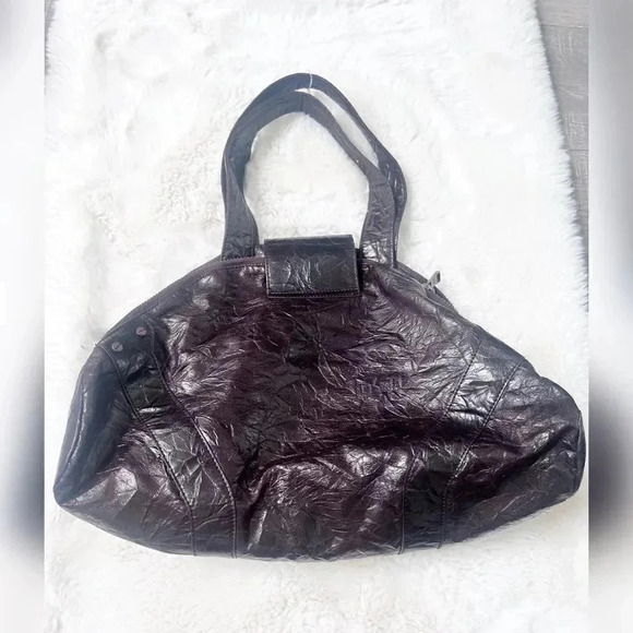 MATT & NAT Vegan Leather Crinkle Everyday/Work Brown Bag NEW - Picture 6 of 6